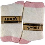 Alpaca - Pantoffelsokken - Zalm - Alpacawolmix - Gripzool met Sterpatroon