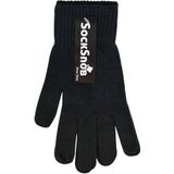 SOCK SNOB - Dames Dunne Magic Thermo Wol Handschoenen voor Koud Weer (Een maat, Zwart)