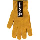 SOCK SNOB - Dames Dunne Magic Thermo Wol Handschoenen voor Koud Weer (Een maat, Mosterd)