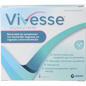 Vivesse - Vaginale Crème - 7 Stuks - Medisch Hulpmiddel - Hormoonvrij