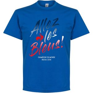 Frankrijk Allez Les Bleus WK 2018 Winners T-Shirt - Kinderen - 140