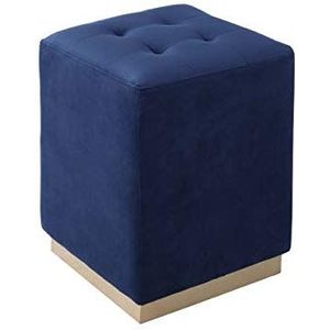 Margot Ottoman in Elektrisch Blauw Fluweel