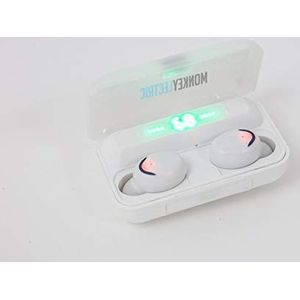 Monkeylectric Unisexs iSmart8 Wireless Headphones, RS White, One Size (ANC, 6 h, Draadloze), Koptelefoon, Wit
