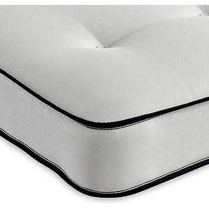 eXtreme comfort ltd Zwart & Wit Daisy getuft matras schuim vrij-Budget voor kinderen, stapelbed, cabine bedden enz, geheugen, wit, 2ft6 kleine enkele 75cm x 190cm