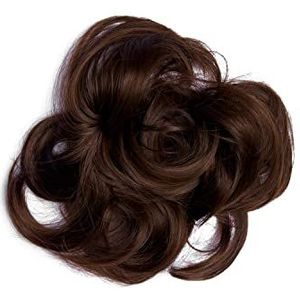 Lullabellz Premium Hair Up Scrunchie rommelig broodje, Choc Brown, 6-inch lengte
