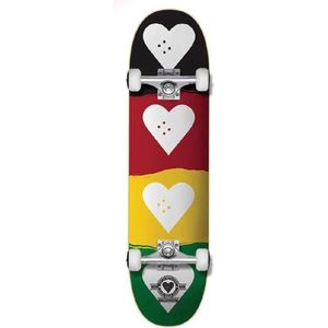 Compleet Skateboard Heart Supply Quad Logo Red/Gold/Green 8.25