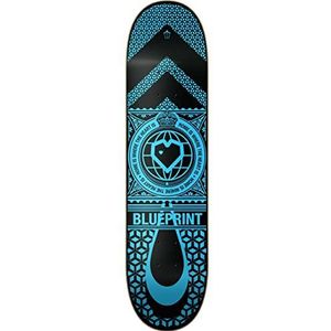 Blueprint Home Heart skateboard (8,25 inch), zwart/blauw