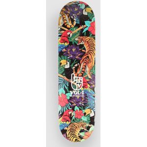 Vol.1 Unisex - volwassenen Tropical Skateboard Deck, geel, 8