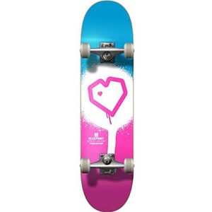 Blueprint Spray Heart V2 Compleet Skateboard (7,25 inch - Roze/Wit/Blauw)