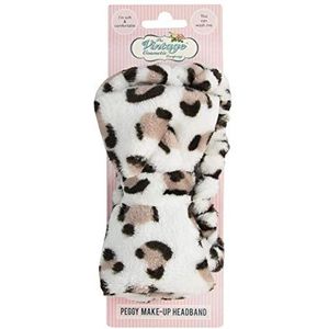 The Vintage Cosmetic Company Peggy Make-up Vintage Hoofdband Hold Back Hair Soft and Comfy Leopard Print