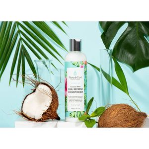 Flora & Curl - Coconut Mint Curl Refresh Conditioner - Dierproefvrij - Voor Alle Krultypes