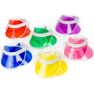 BRAMBLE 12 Neon Zonnekleppen voor Mannen en Vrouwen - Festival, Poker, Sport, Strand, Golf, Retro Jaren 80 Feest, Verkleedkleding