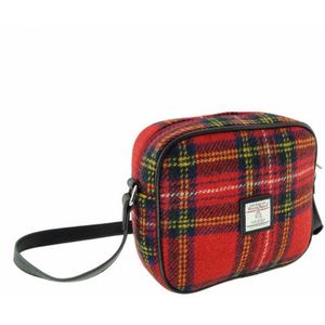 Schoudertas Almond Royal Stewart Tartan- 19x21x7 - Harris Tweed - Glen Appin of Scotland