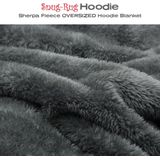 Snug-Rug - Oversized Deken-Hoodie - Slate Grey - Sherpa-Fleece