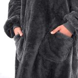 Snug-Rug - Oversized Deken-Hoodie - Slate Grey - Sherpa-Fleece