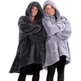 Snug-Rug - Oversized Deken-Hoodie - Slate Grey - Sherpa-Fleece