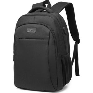 Kono Rugzak - Schooltas - 15,6 inch Laptop Rugtas - Dames/Heren - 28L - Waterafstotend - Zwart