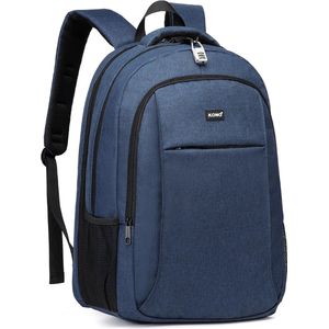 Kono Rugzak XL - Schooltas - 17,3 inch Laptop Rugtas - Dames/Heren - 36L - Waterafstotend - Blauw