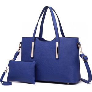 Miss Lulu Handtas | Schoudertas | Clutch Dames – Tote Bag - Kunstleer - Blauw (S1719 NY)