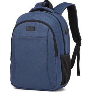 Kono Rugzak - Schooltas - 15,6 inch Laptop Rugtas - Dames/Heren - 28L - Waterafstotend - Blauw
