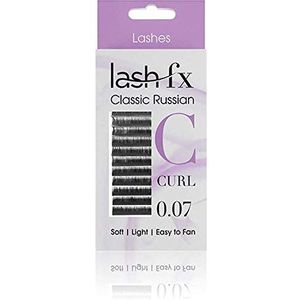 Lash FX C Curl Russisch volume, 0,05 mm, lichtgewicht valse wimpers, gemakkelijk te waaieren en volledig volume te creëren - 9 mm