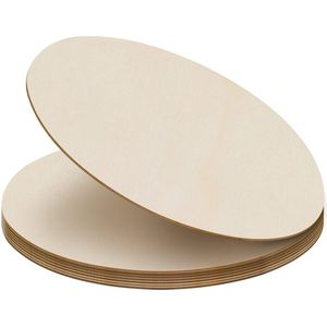 Belle Vous 8 Pak Houten Onbewerkte Ronde Cirkels – 30 cm met een Dikte van 3 mm – Gewoon Houten Blanke Schijven Uitsnedes Voor Hobby, Meld Borden, Huisdecoratie en Ornamenten