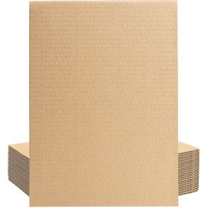 Karton - Golf Karton Vellen - Bruin - A4 - 3 mm - 24 Stuks