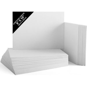 Belle Vous 30 Pak Blank Canvas – 20 x 25cm – Voorgerekt Canvas Paneel Borden – Geschikt Voor Acryl en Olie Verf, Maar ook Voor Schetsen en Tekenen