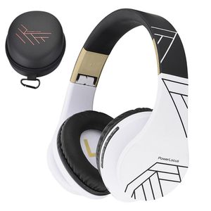 PowerLocus P2 - Draadloze Over-Ear Koptelefoon - Bluetooth - Zwart/Wit