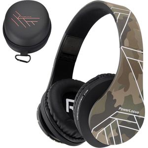 PowerLocus P2 - Draadloze Over-Ear Koptelefoon - Camouflage - Bluetooth - Inklapbaar