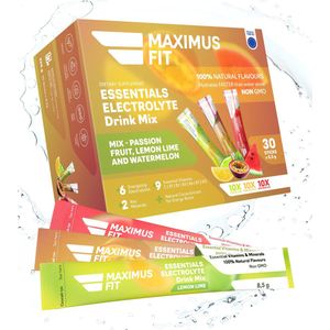 MaximusFit - Elektrolyten Poeder - Mix van 30 zakjes van 8.5g - Keto Friendly - Weinig Suiker