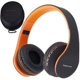 PowerLocus P1 Bluetooth Koptelefoon – Draadloos – Over Ear – Met Microfoon – Inklapbaar - incl. Hoes – Oranje