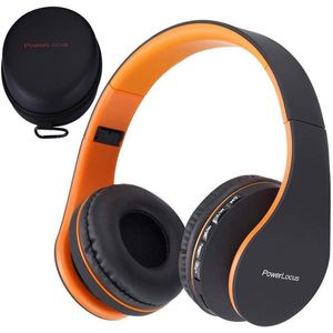 PowerLocus P1 Bluetooth Koptelefoon – Draadloos – Over Ear – Met Microfoon – Inklapbaar - incl. Hoes – Oranje