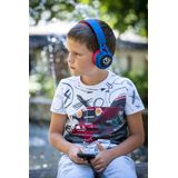 PowerLocus Buddy Koptelefoon - Blauw/Rood - Draadloos - LED Lampjes - 85db Limiet