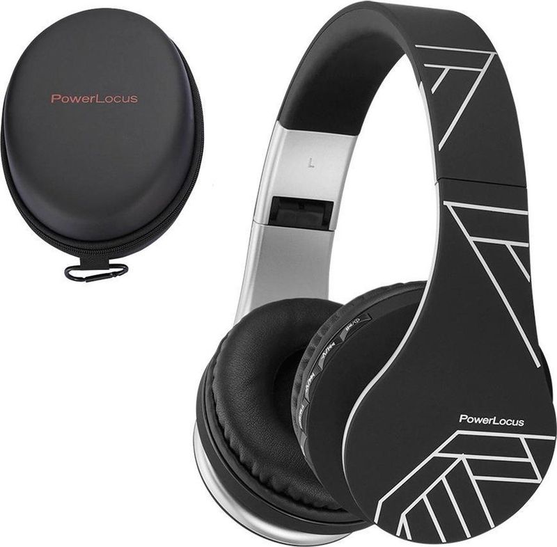 PowerLocus P1 - Bluetooth Koptelefoon - Draadloos - Over Ear - Zwart/Zilver