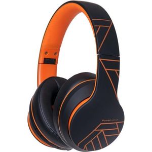 PowerLocus P6 draadloze Over-Ear Koptelefoon Inklapbaar - Bluetooth Hoofdtelefoon - Met microfoon - Zwart/Oranje