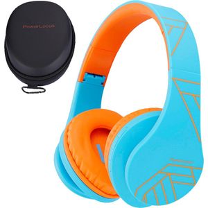 PowerLocus P2 draadloze Over-Ear Koptelefoon Inklapbaar koptelefoon voor kinderen - veilig volume van 85 dB- Bluetooth Hoofdtelefoon - Met microfoon