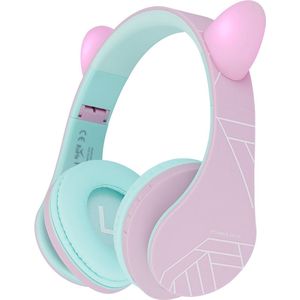 PowerLocus P2 draadloze Over-Ear Koptelefoon Inklapbaar koptelefoon voor kinderen - veilig volume van 85 dB - Bluetooth Hoofdtelefoon - Met microfoon