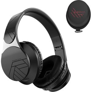 PowerLocus EDGE - Draadloze Koptelefoon - Koptelefoon Draadloos - Bluetooth Headphone - Over-Ear - FM Radio - Micro SD - Microfoon - inkl. Case - Zwart