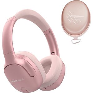 PowerLocus P7 Draadloze Over-Ear Koptelefoon - Bluetooth Headphone - Microfoon, Bass Mode, incl. Hoesje - Rose Gold