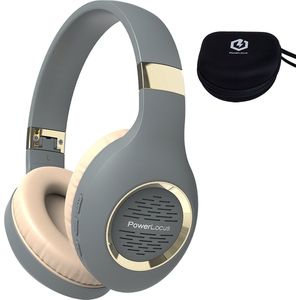 PowerLocus P4 draadloze Over-Ear Koptelefoon, incl. Premium Case - met microfoon - Asphalt Grijs