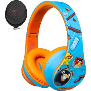 PowerLocus P2 Kids Angry Birds Koptelefoon Kinderen - Microfoon - Micro SD - incl. Premium Case - Volumebegrenzing - Blauw/Orange