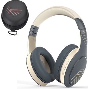 PowerLocus P19 Bluetooth Koptelefoon - Koptelefoon Draadloos - tot 70 Uur Speeltijd en met Aux Kabel - Over Ear Hoofdtelefoon - 3 EQ-Modi - Met Draagtas – Asfalt Grijs