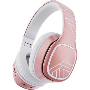 PowerLocus P7 - Draadloze Over-Ear Koptelefoon Inklapbaar - Bluetooth Hoofdtelefoon - Met microfoon – Headphone – Incl. Carry Case - Rose Gold