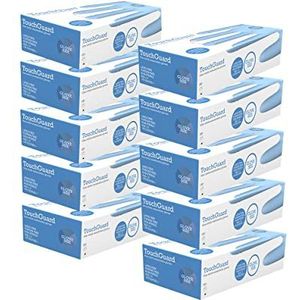 TouchGuard Blue Wegwerphandschoenen, poedervrij en latexvrij, doos van 10 x 100 stuks, maat L