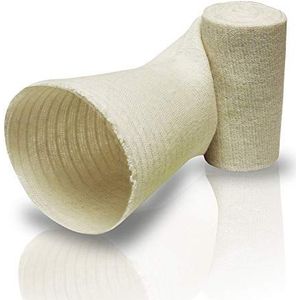 RE-GEN Buisvormige compressie Fit Elastische ondersteuning Bandage Dressng - Maat F (10cm) voor ledematen omtrek 28-36cm - 3m lengte