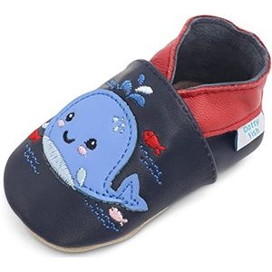 Dotty Fish Babyschoenen, dierenmotieven, pantoffels voor baby's, uniseks baby, Marineblauwe walvis