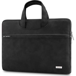Zwarte laptop tas 15-15,6 inch - Waterdichte beschermhoes met handvat en vakken