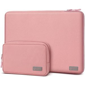 I INESEON 15,6 Inch Laptophoes Sleeve Case met Accessoiretas voor 15,6 Inch Acer ASUS Dell HP Lenovo Thinkpad Ideapad Laptop Notebook Chromebook,Roze