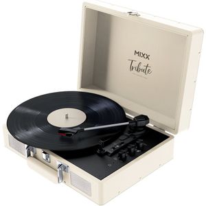 Mixx Tribute Stereo - Vinyl Platenspeler - Bluetooth In/Out & Ingebouwde Speakers - Crème